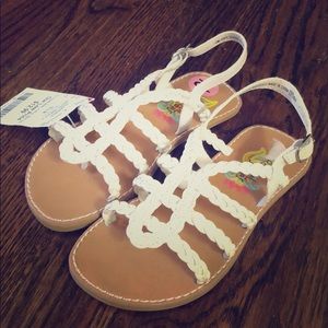 White sandals for little girls